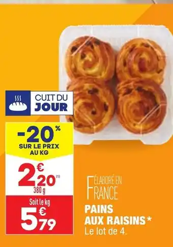 ALDI Pains aux raisins offre