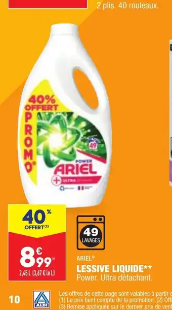 ALDI Ariel Lessive Liquide offre
