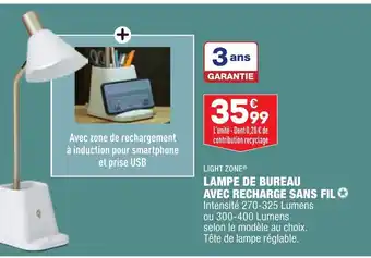 ALDI Lampe de Bureau Avec Recharge Sans Fil offre