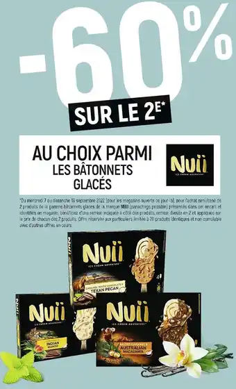 Petit Casino Nuii bon plan sur les bâtonnets glacés de la marque nuii offre