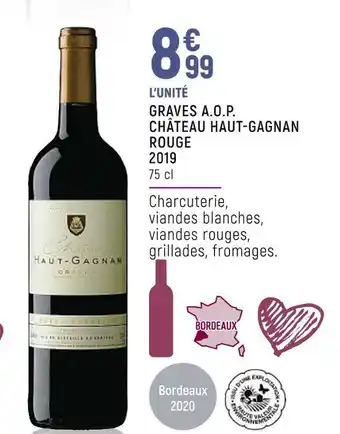 Château haut-gagnan graves a.o.p. rouge 2019