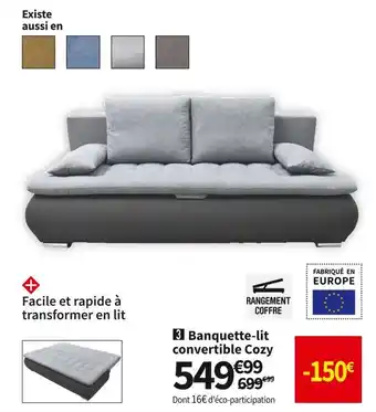 Conforama Banquette-lit convertible coz offre