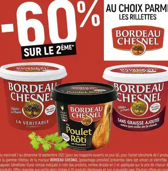 Bordeau chesnel bon plan sur les rillettes de la marque bordeau chesnel