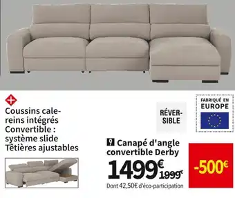 Conforama Canape d'angle convertible derby offre