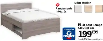 Conforama Lit haut 140x190 cm tempo offre