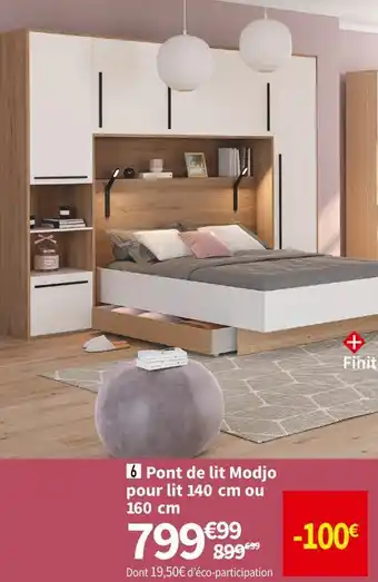 Conforama Pont de lit modjo pour lit 140 cm ou 160 cm offre
