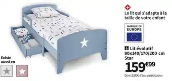 Conforama Lit évolutif star offre