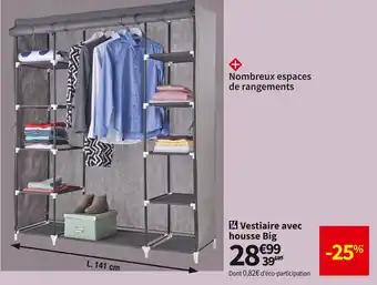 Conforama Vestiaire avec housse big offre