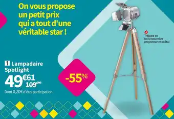 Conforama Lampadaire spotlight offre