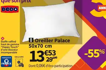Conforama Dodo oreiller palace 50x70 cm offre