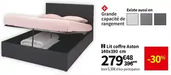 Conforama Lit coffre 140 cm aston offre
