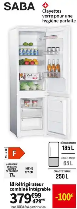 Conforama Saba réfrigérateur cbi 185-6519m offre