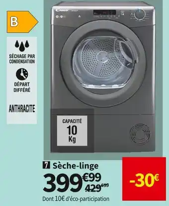 Conforama Candy sèche-linge cse c10drgr-47 offre