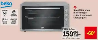 Conforama Beko mini-four bmf50c offre