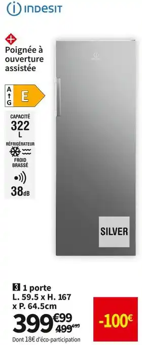 Conforama Indesit réf. 1 porte si6a1qs2 offre