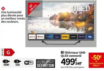 Conforama Hisense téléviseur uhd qled connecté 55a7gq offre