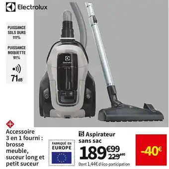 Conforama Electrolux aspirateur sans sac pc91-6mg offre