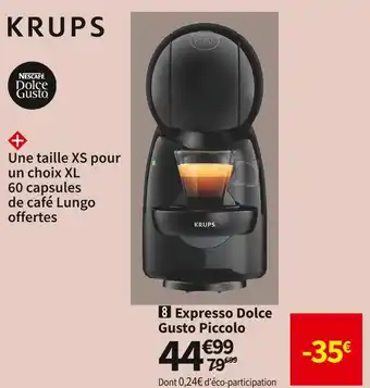 Conforama Krups expresso dolce gusto piccolo yy4754fd offre
