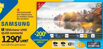 Conforama Samsung téléviseur uhd qled connecté qe75q67b offre