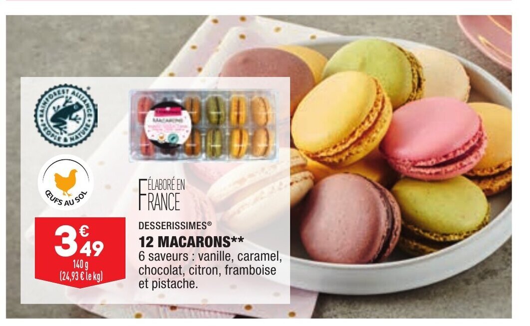 Promo 12 macarons chez ALDI