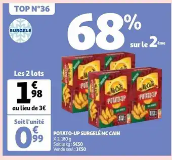 Auchan Potato-up surgelé mc cain offre