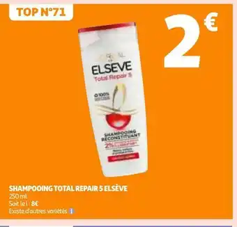 Auchan Shampooing total repair 5 elsève offre