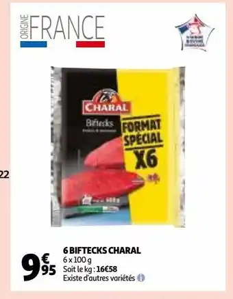 Auchan 6 biftecks charal offre