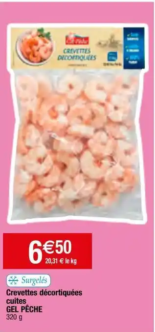 Migros Crevettes décortiquées cuitezs gel pêche offre