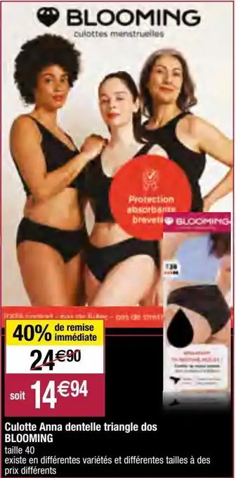 Culotte anna dentelle triangle dos blooming