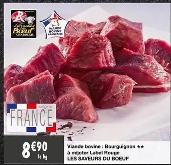 Migros Viande bovine: bourguignon à mijoter label rouge les saveurs du boeuf offre