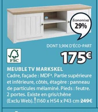 JYSK Meuble Tv Markskel offre