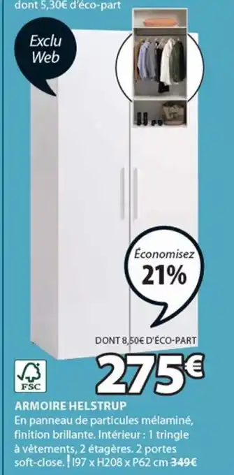 JYSK Armoire Helstrup offre