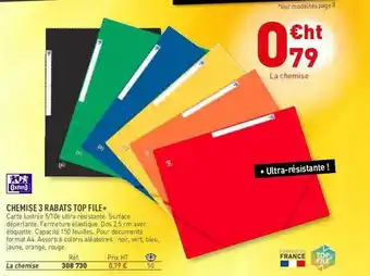 Hyperburo Chemise 3 rabats top file+ oxford offre