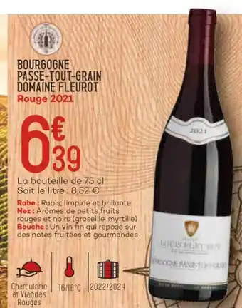 Bi1 Bourgogne Passe-Tout-Grain Domaine Fluerot offre