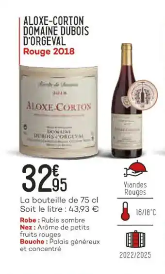 Aloxe-corton domaine dubois d'orgeval