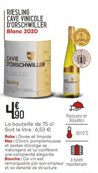 Riesling cave vinicole d'orschwiller
