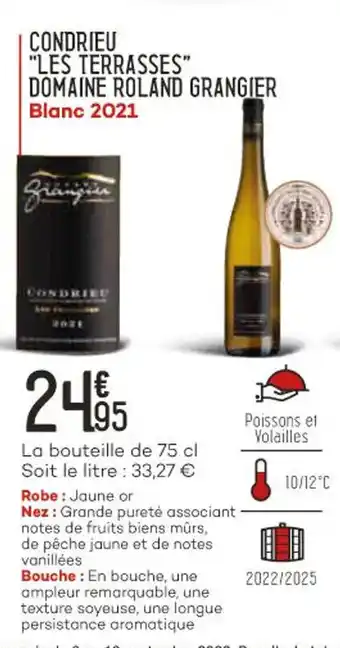 Bi1 Condrieu "les terrasses" domaine roland grangier offre