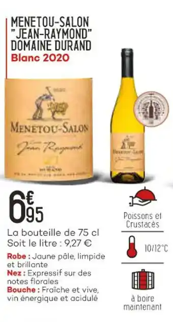 Bi1 Menetou-salon "jean-raymond" domaine durand offre