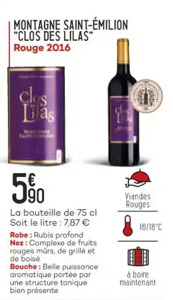 Bi1 Montagne saint-émilion "clos des lilas" offre