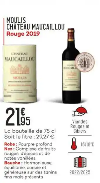 Bi1 Moulis chateau maucaillou offre