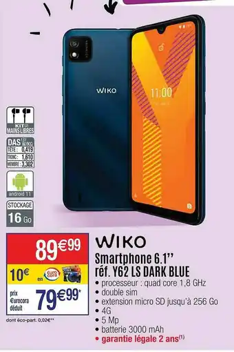 Cora x Carrefour Wiko Smartphone 6.1 offre