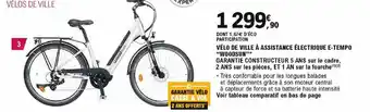 E.Leclerc L'Auto Vélo De Ville à Assistance électrique E-tempo offre