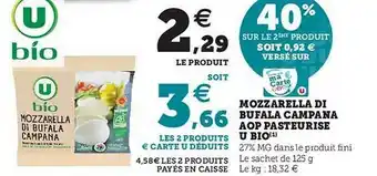 Mozzarella Di Bufala Campana Aop Pasteurisé U Bio