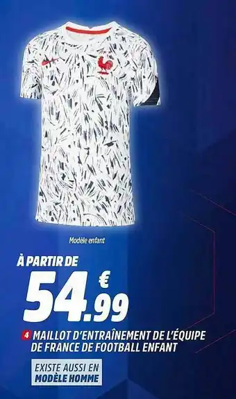Intersport Maillot D'entraînement De L'équipe De France De Football Enfant offre