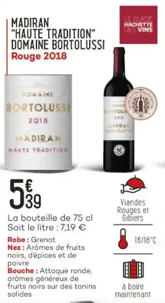 Madiran "haute tradition" domaine bortolussi