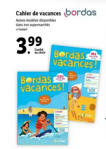 Cahier De Vacances Bordas