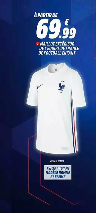Intersport Maillot Extérieur De L'équipe De France De Football Enfant offre