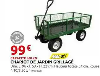 Rural Master Chariot De Jardin Grillagé Macxi offre