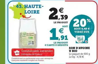 Son D'avoine U Bio