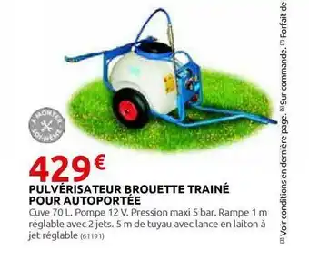 Rural Master Pulvérisateur Brouette Traîne Pour Autoportée offre